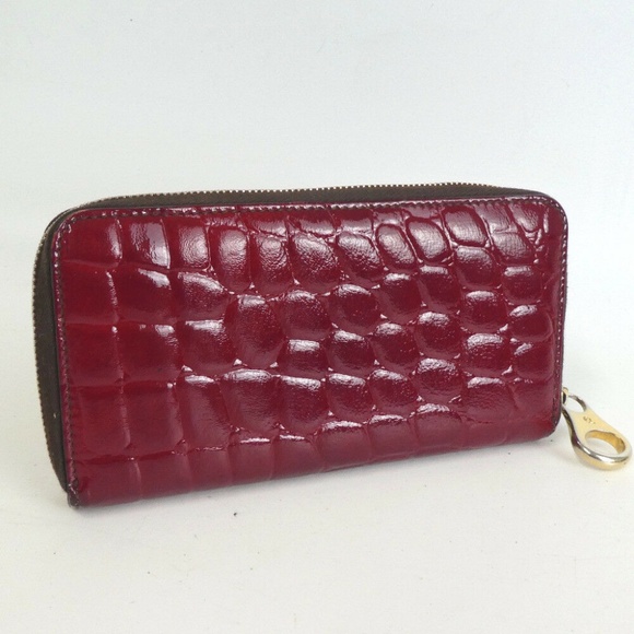 ALEXANDER McQ purse Patent leather embossed croc - Picture 2 of 6
